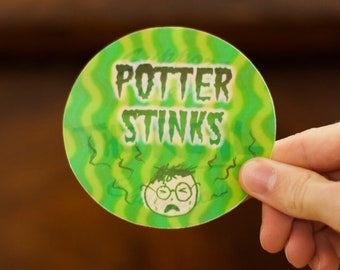Potter Stinks Lenticular Badge Print Card, movie prop replica memorabilia, wizard magic photo, Support Cedric the real champion