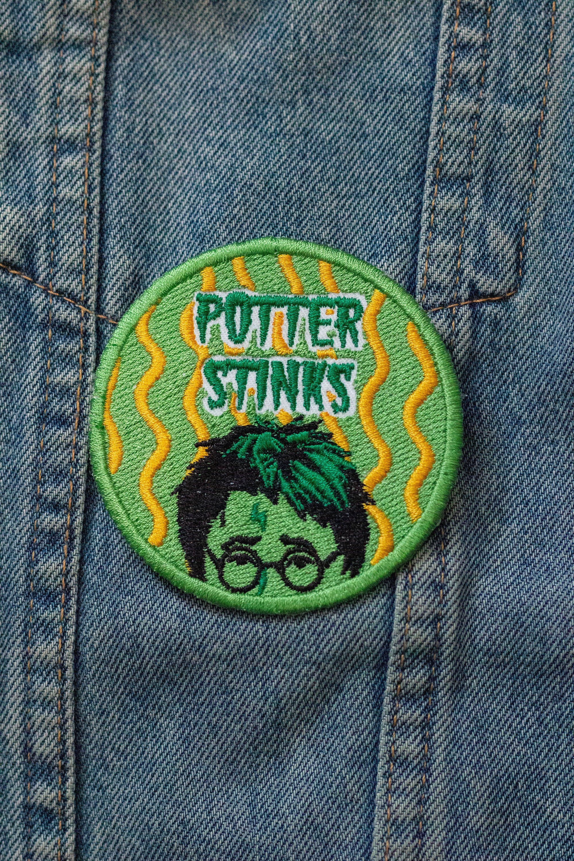 ポッターは臭い / セドリックを応援する刺繍パッチ：映画ファンの