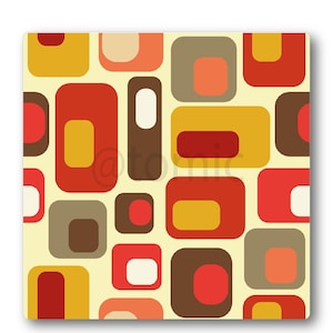 Atomic Era Retro Wandfliesen - Boston Diner Stil | Mid-Century Modern Küchen Aufhänger | 1950er Jahre Keramik Wandbild