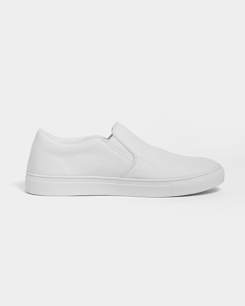 Mens white canvas shoes slip on cheap