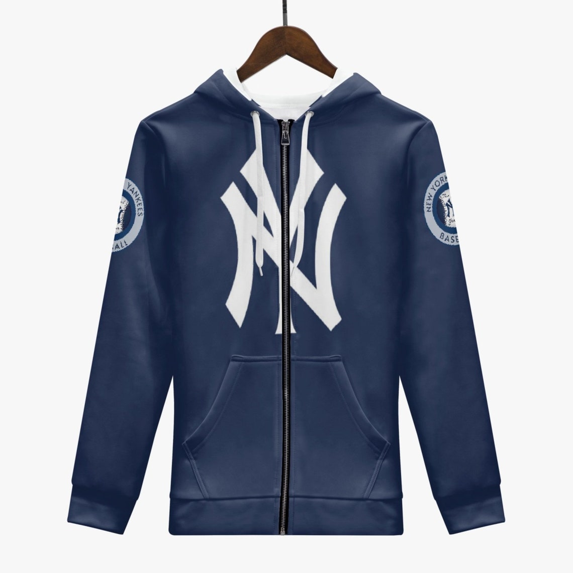 222. 1Tweezy NY Yankees Blue Men's Full Zip Up Hoodie Etsy