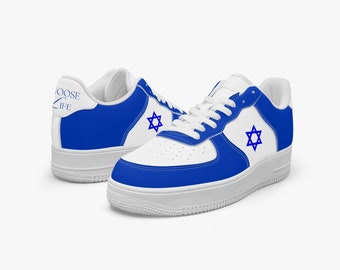 Star Of David Low-Top Leather Sports Sneakers