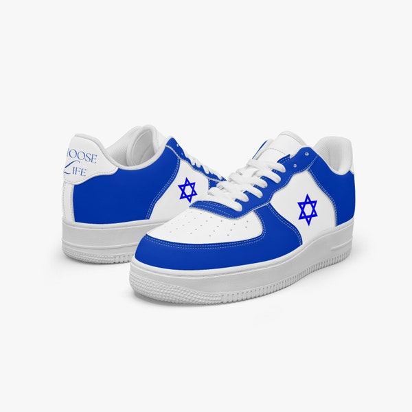 Star Of David Low-Top Leather Sports Sneakers