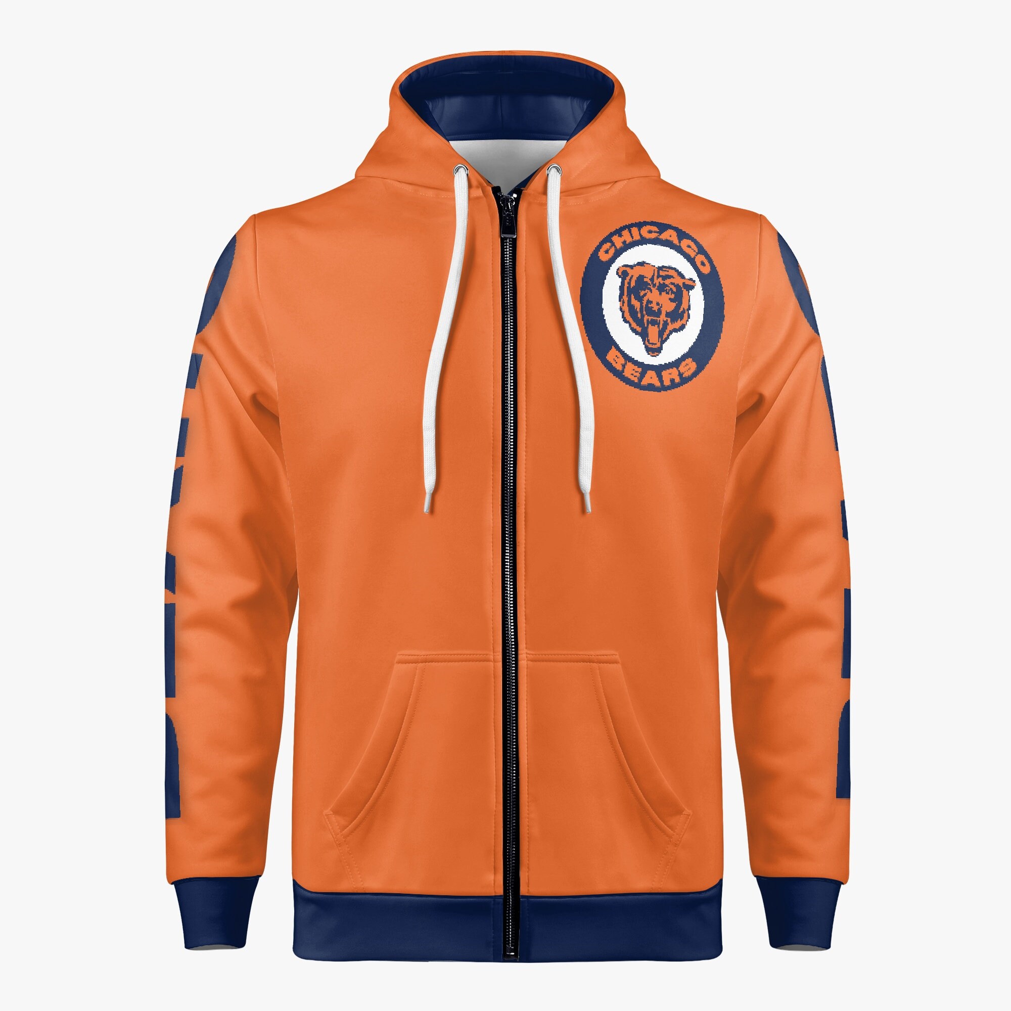 chicago bears zip up sweatshirt