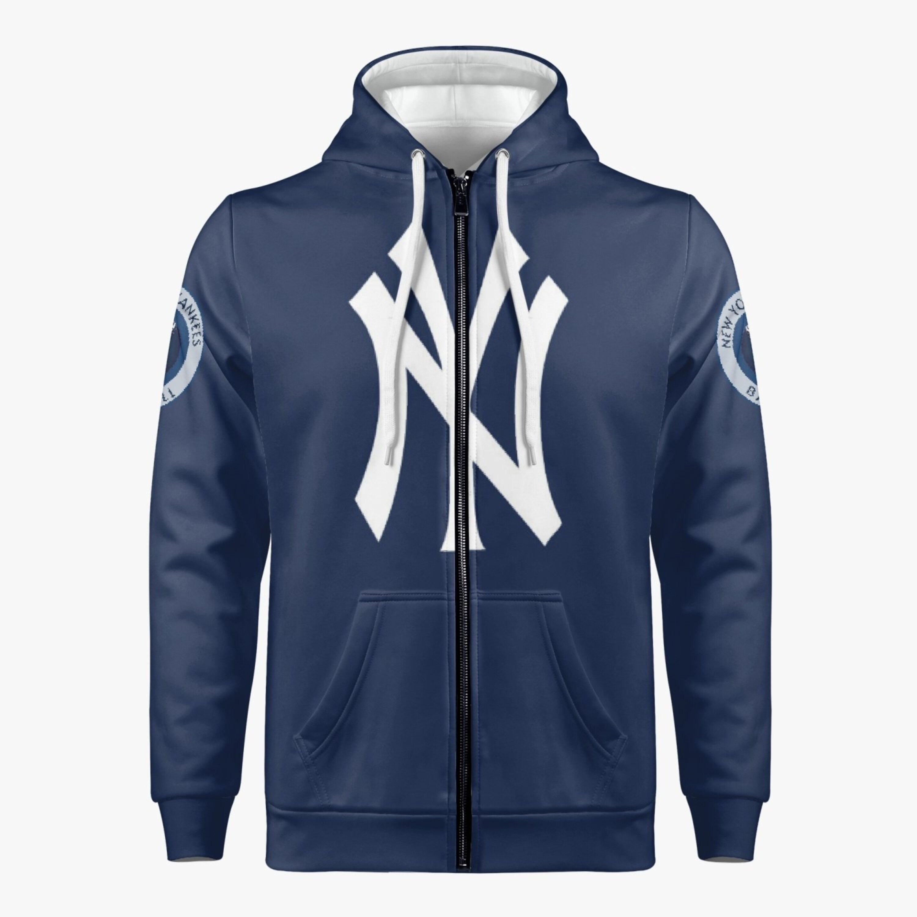 222. 1Tweezy NY Yankees Blue Men's Full Zip Up Hoodie Etsy