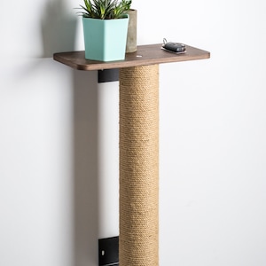 Wall Mounted Cat Scratcher with Jute & Shelf (23.6&quot;)