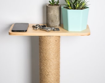 Väggmonterad klösträd för katter med hylla: Jute och sisal (40 cm)