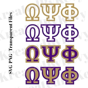 Omega Phi Psi png svg | Fraternity Greek Divine Nine | TRANPARENT DIGITAL FILE