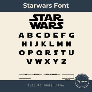 FUENTE STARWARS SVG, Star Wars Svg, Alfabeto Star Wars Svg, Letras Star Wars Svg, Fuente Svg, Fuente Jedi Svg, Alfabeto Jedi, Estrella Svg, clip art