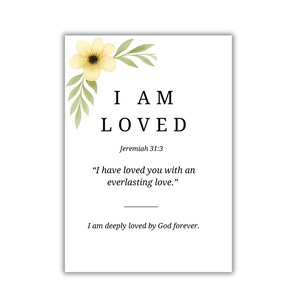 I Am Love Scripture Card, Inspirational Faith Quote Card, Spiritual Gift for Encouragement, Christian Gift for Women