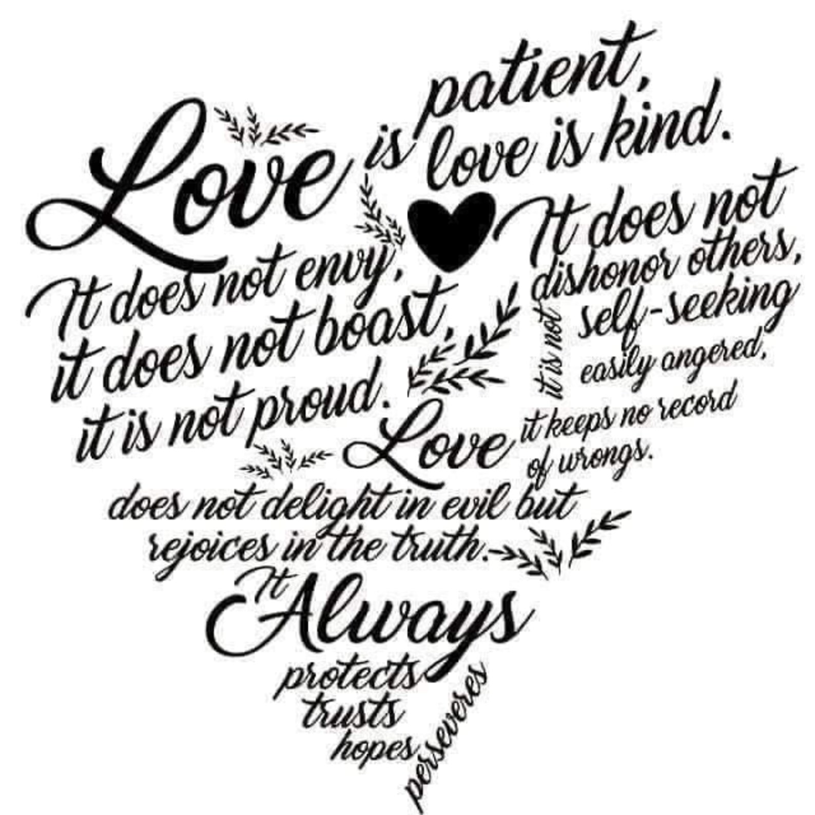 Love is patient svg | Etsy