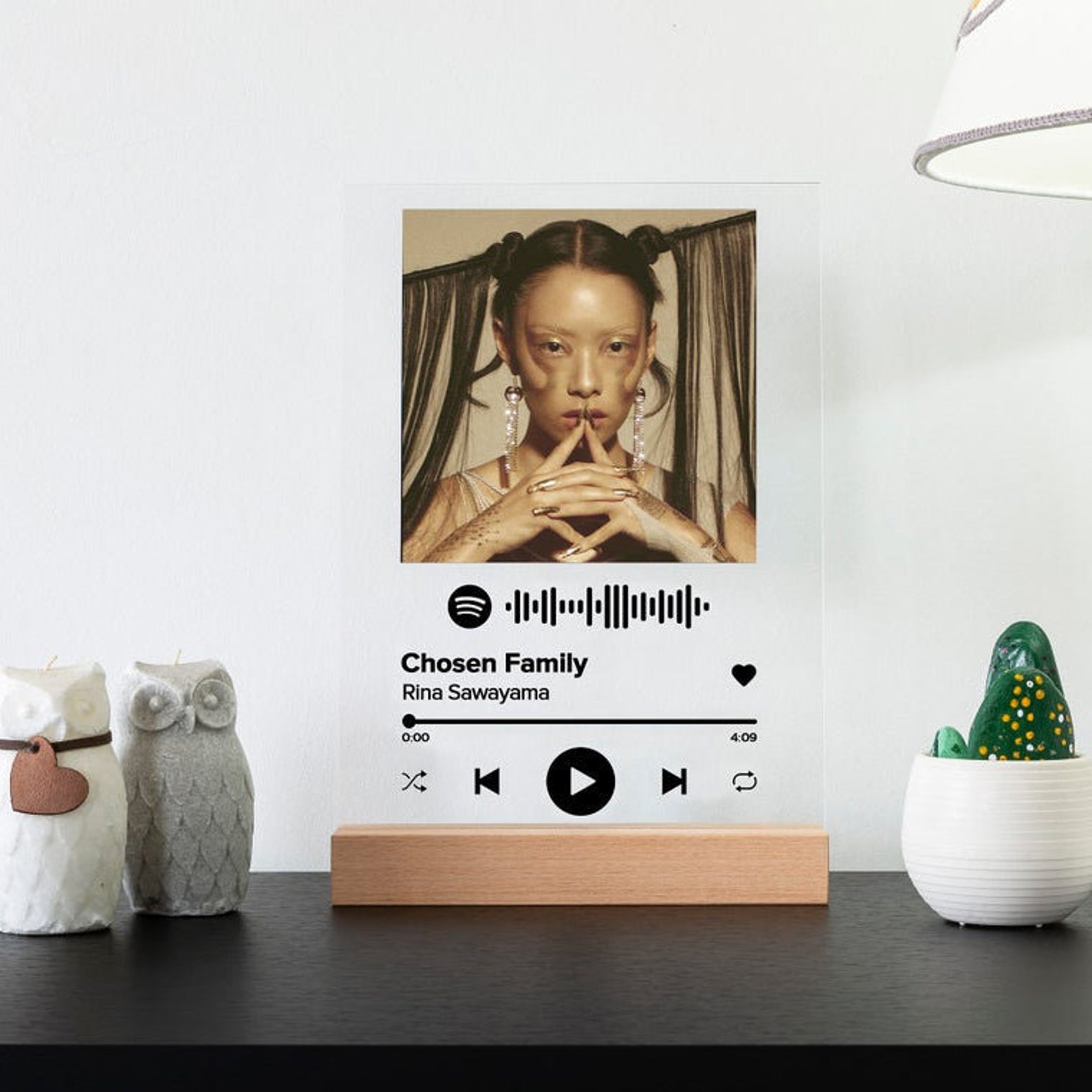 Spotify Code Frame Customized Photo Frame Wooden Customize Etsy
