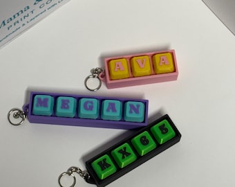 Gepersonaliseerde Keyboard Clicker Fidget Toy | Aangepaste naam mechanisch sleutelaccessoire: