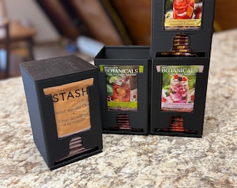 Stapelbare theezakjeshouder | 3D-geprinte PLA-organizer voor aanrecht