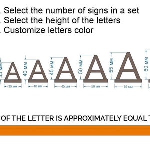 Conjunto de letras de madeira personalizáveis para quadro de menu dos sonhos (trilhos vendidos separadamente) - Selecione o tamanho e a quantidade para sua exibição de menu perfeita