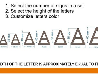 Customizable Wooden Letter Set for Dream Menu Board (rails sold separately) - Select size and quantity for your Perfect Menu Display