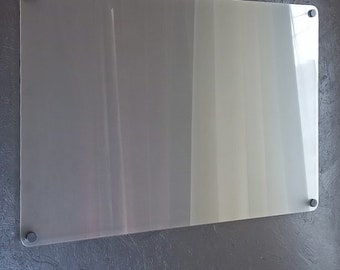 Clear Matt Tempered Glass Dry Erase Whiteboard | Dry Erase Safe Sandblast Glass To-Do List Board | Large Vision Board | Home Office Decor