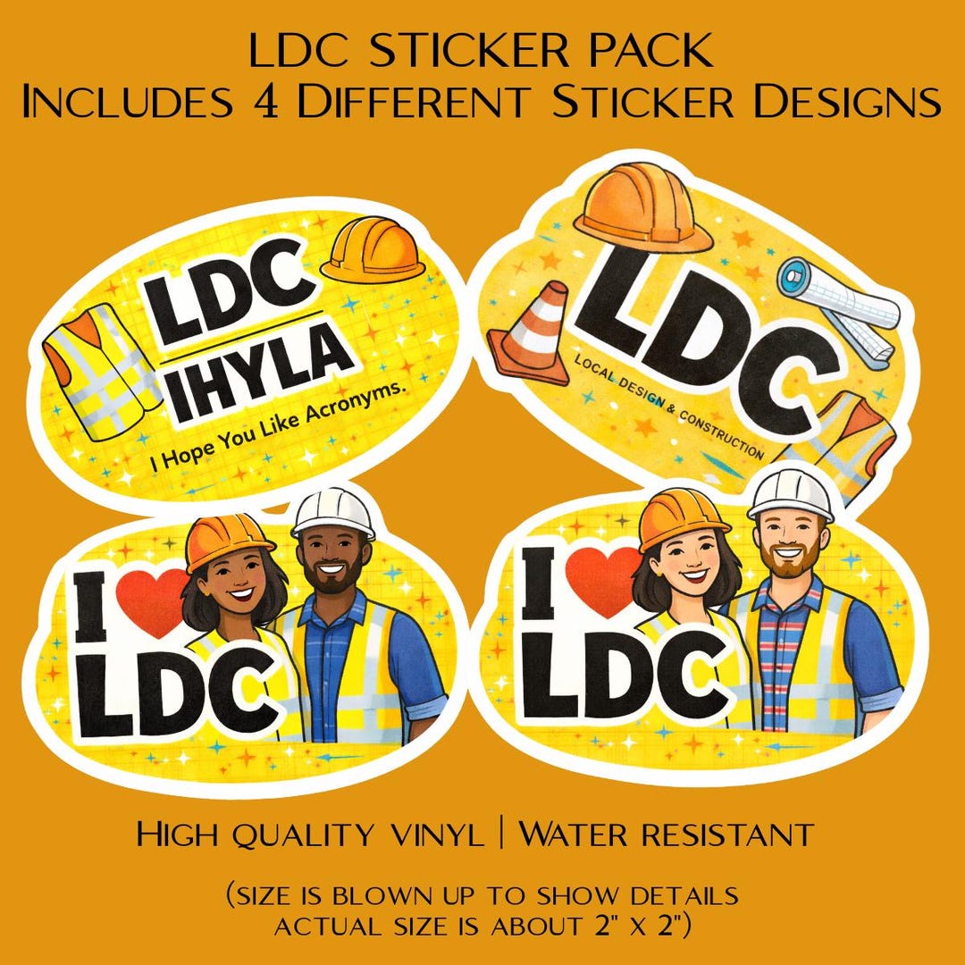 Ldc Sticker Design JW LDC Sticker Pack | Hard Hat Stickers | Laptop Stickers | LDC ...
