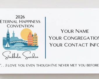 Tarjetas de contacto de la Convención Internacional de la Felicidad Eterna 2026