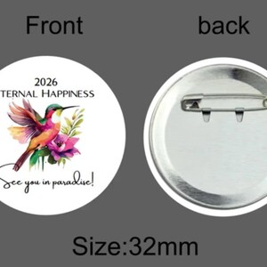 Botones de Felicidad Eterna 2026 / Regalos de los Testigos de Jehová / Regalos para niños / Regalo ligero / 1,25" / Para convenciones internacionales y regionales imagen 4