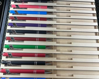 Soft Touch Ink Pen Laser Engraving Jig | Digital Download Pen Jig for Laser Engraver | No Tape Needed | Pen Holding Template