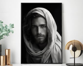 Jesus Wall Art, Christian Wall Art, Spiritual Wall Art, Watercolor Scripture Art, Modern Biblical Wall Art, Jesus Healing Art