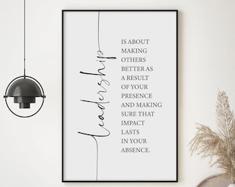 Inspirierendes Home-Office-Dekor, Führung Poster, Lady Boss Wandkunst, Motivationszitat, Erfolgskunst, Führung Geschenk, Unternehmerkunst
