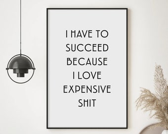 Arte de pared divertido para la oficina en casa, regalo de graduación, arte de pared inspirador enmarcado, regalo motivacional para compañeros de trabajo, arte de pared de éxito, decoración de cubículos