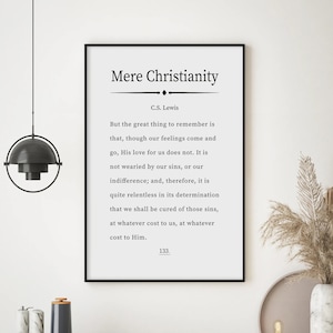 The Great Thing To Remember Wall Art, Poster cristiano, Cartello Mere Christianity, Citazione artistica di CS Lewis, Arte murale di CS Lewis, Stampa motivazionale