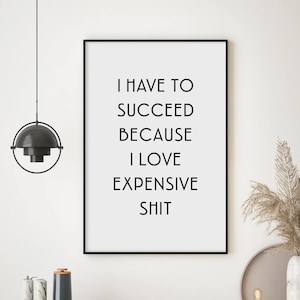 Funny Home Office Wall Art, Graduation Gift, Framed Inspirational Wall Art, Motivational Coworker Gift, Success Wall Art, Cubicle Decor