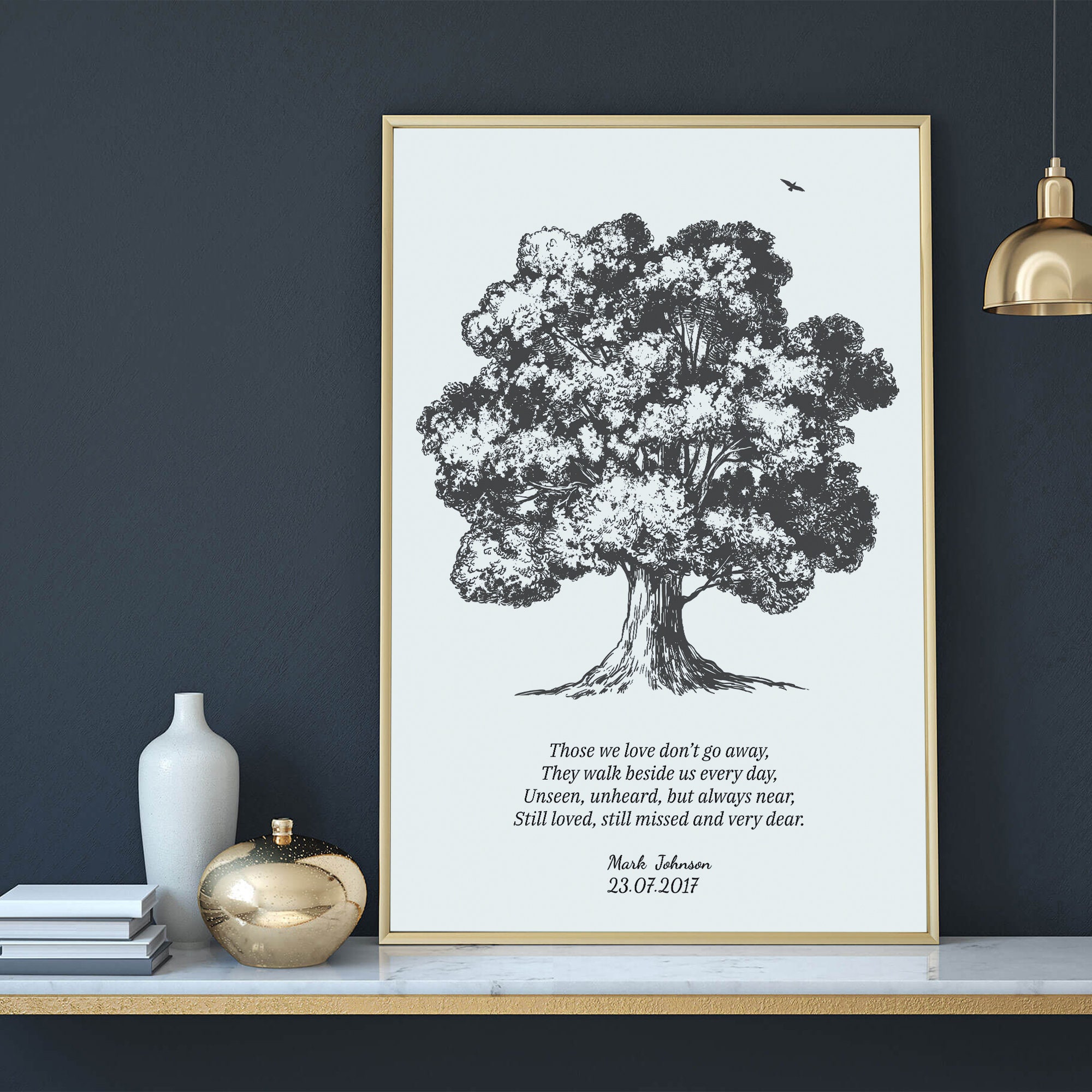 Personalized Sympathy Gift Wall Art Custom Remembrance Art Etsy