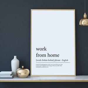 Work From Home Print Home Office Print Funny WFH Quote Home Office Décor  Gift for Home Office Office Gifts Funny Office Decor 