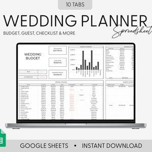 Hochzeitsplanung, digitale Budgetplaner, Hochzeitsgästeliste, Sitzplan für die Hochzeit, Veranstaltungsortvergleich, Expense Tracker, Timeline