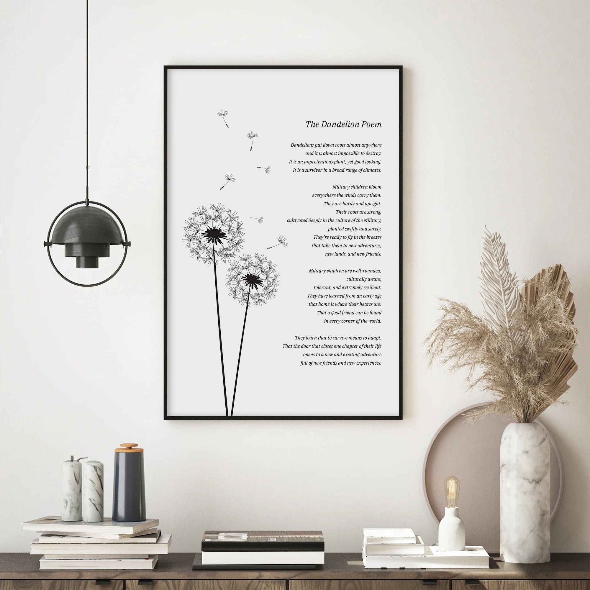 Military Child Dandelion Quote The Dandelion Poem Official Flower Military Child Military | Etsy Sweden