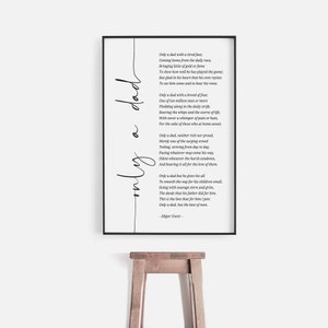 Only A Dad Poem Art, Dad Birthday Gift, Inspirational Grandfather Gift, In Memory of Dad Poem, Edgar Guest Dad Poem, Father of the Bride image 4