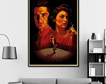 Agent Pictures Twin Peaks Poster Print Artwork Ideal Gift Unframed Dale Cooper Horror Illustration Wall Art Vintage Art Home Decor