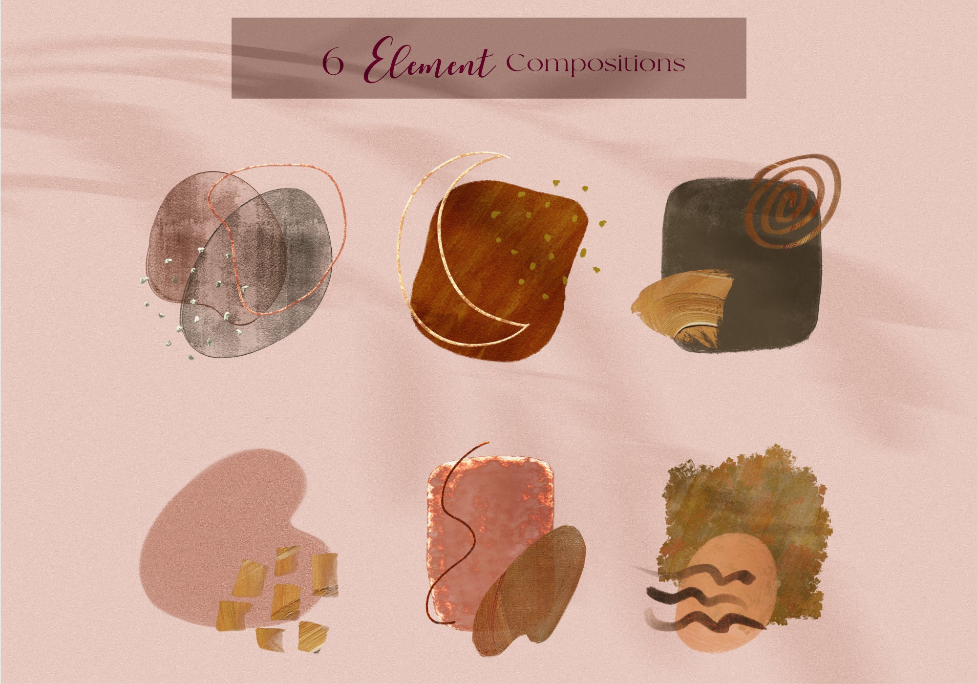Earthy Graphics Earthy Abstract – Graphics Bundle - Etsy