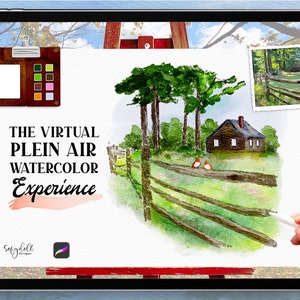 Virtual Plein Air Watercolor Experience for Procreate, Scenery Art, Watercolor Art, Digital Watercolor, Procreate