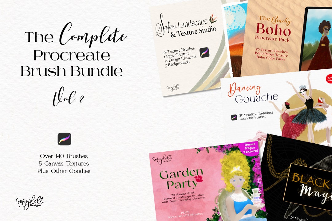 The Complete Procreate Brush Bundle Vol 2 - Etsy