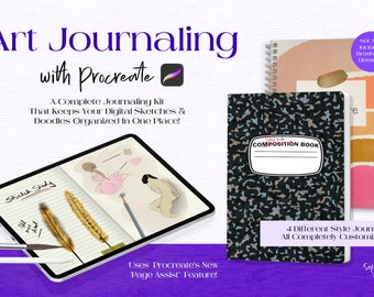 Art Journaling with Procreate - Digital Sketchbook, Procreate Brushes, Procreate Journal, Art Journal, Procreate Canvas Texture