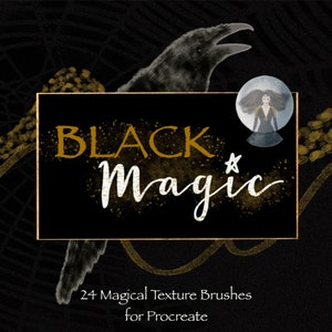 Black Magic Texture Brushes for Procreate