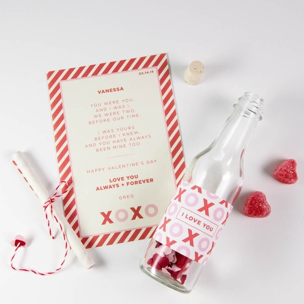 Message-in-a-Bottle Kit, send a personalized note in a glass bottle