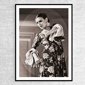 Arte de bailarina de flamenco / Cartel de bailarina española / Arte de pared de bailarina Gitana / Decoración de estudio de danza y escuela