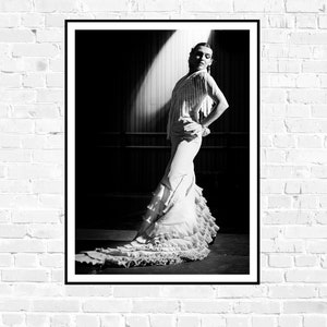 Arte de bailarina de flamenco / Cartel de bailarina española / Arte de pared de bailarina Gitana / Decoración de estudio de danza y escuela