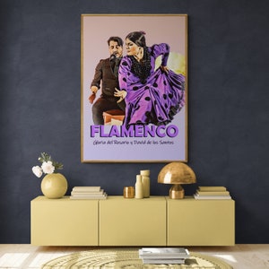 Flamenco-Tänzerin Kunst | Tänzerin Poster | Gitana Tänzerin Wandkunst | Studio und Schuldekoration