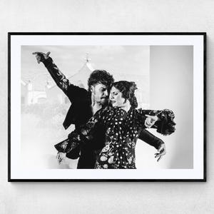 Impresión fotográfica de bailarina de flamenco / Póster de bailarina española / Arte mural gitano / Decoración de estudios y escuelas de danza
