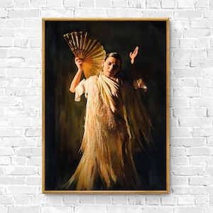 Flamenco Tänzerin Druck, Spanische Tänzerin Poster, Gitana Tänzerin Druck