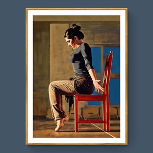 Large format Rehersal before a flamenco show | Dancer wall art | Dance Studio and School decoration