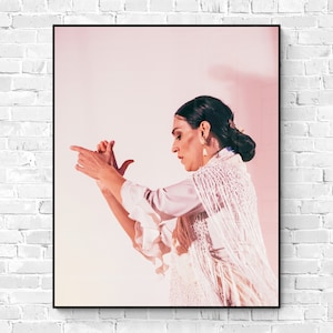 Arte de bailarina de flamenco / Cartel de bailarina española / Arte de pared de bailarina Gitana / Decoración de estudio de danza y escuela