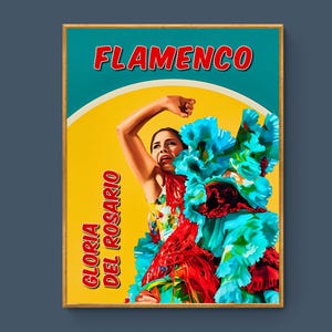 Ambiente vintage: cartel de bailarina de flamenco